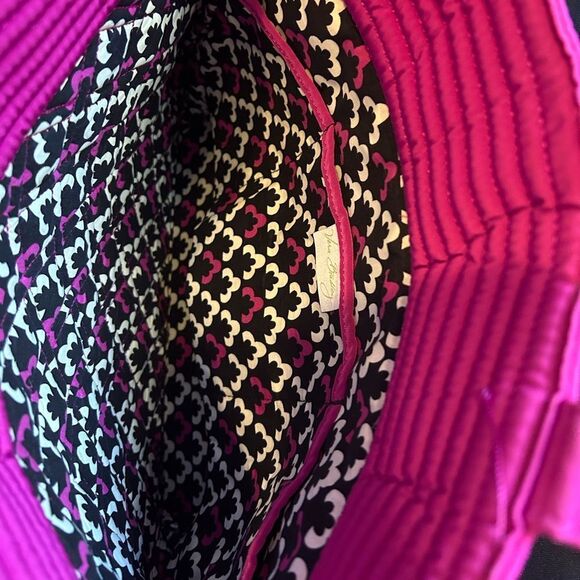 Vera Bradley Dark Pink Quilted Tote Bag New - Picture 7 of 7